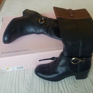 Bandolino Long Women Boots, 8.5M, black and brown, Leather